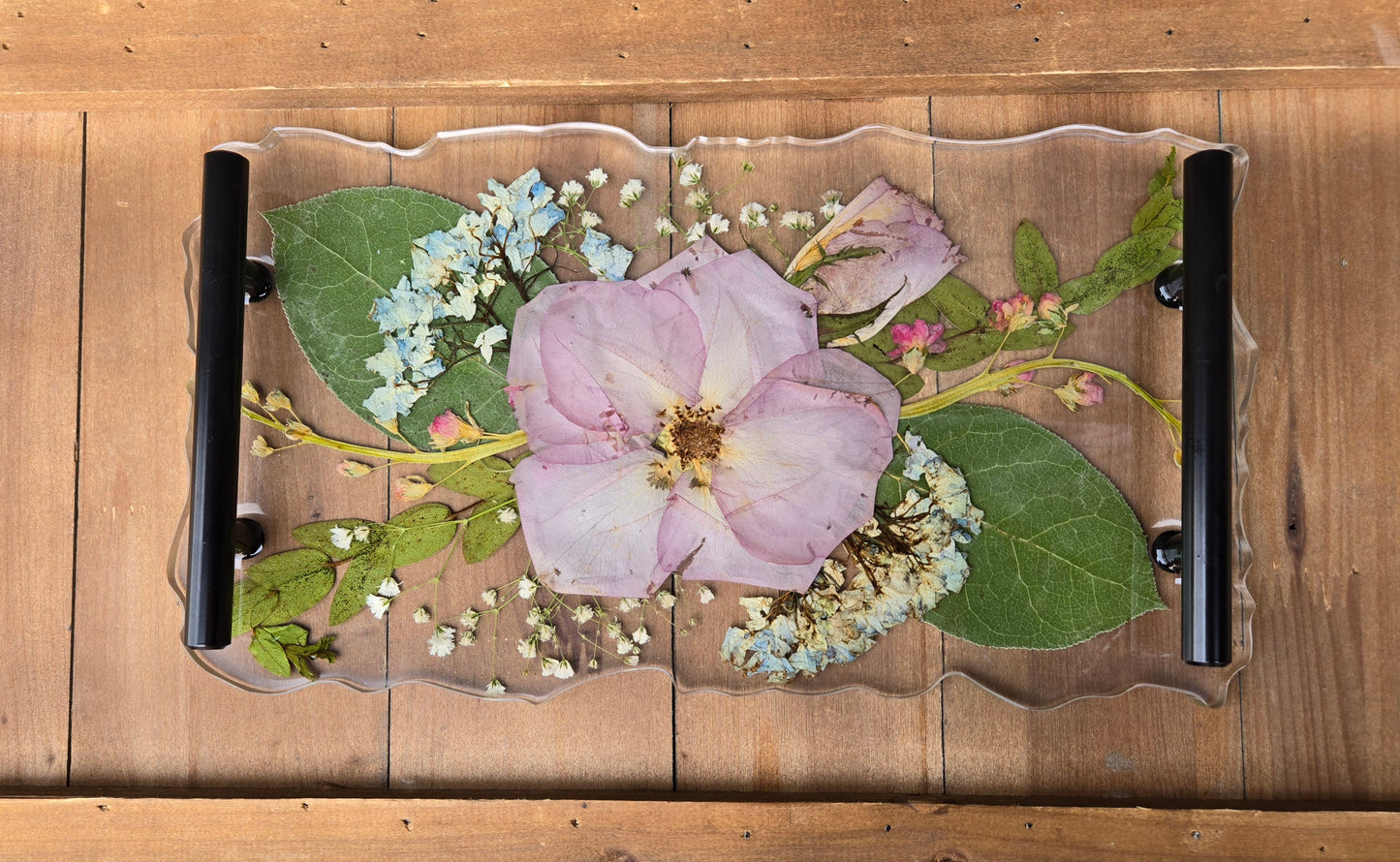 Small Rigid Floral Tray with Handles