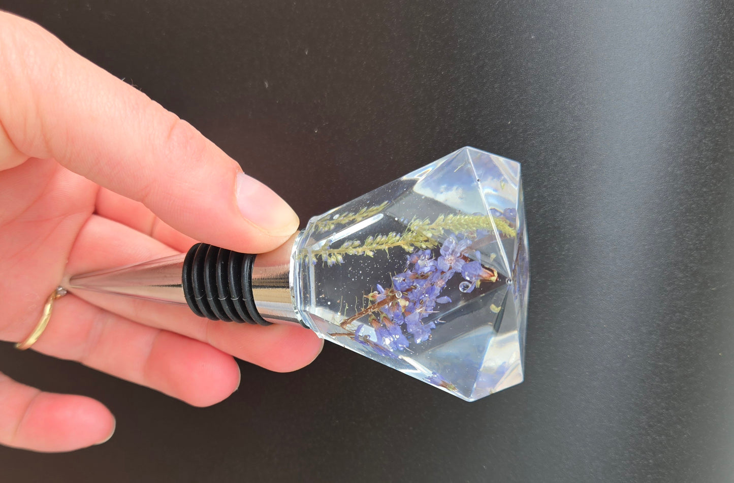 May Night Salvia Wine Stopper