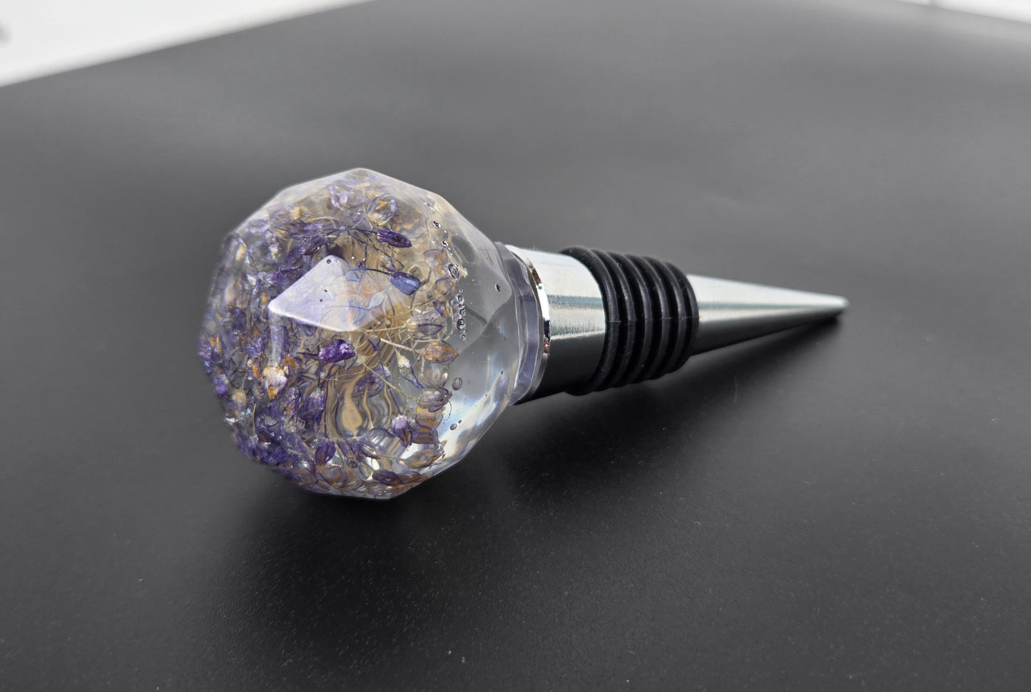 Purple Flower Wine Stopper