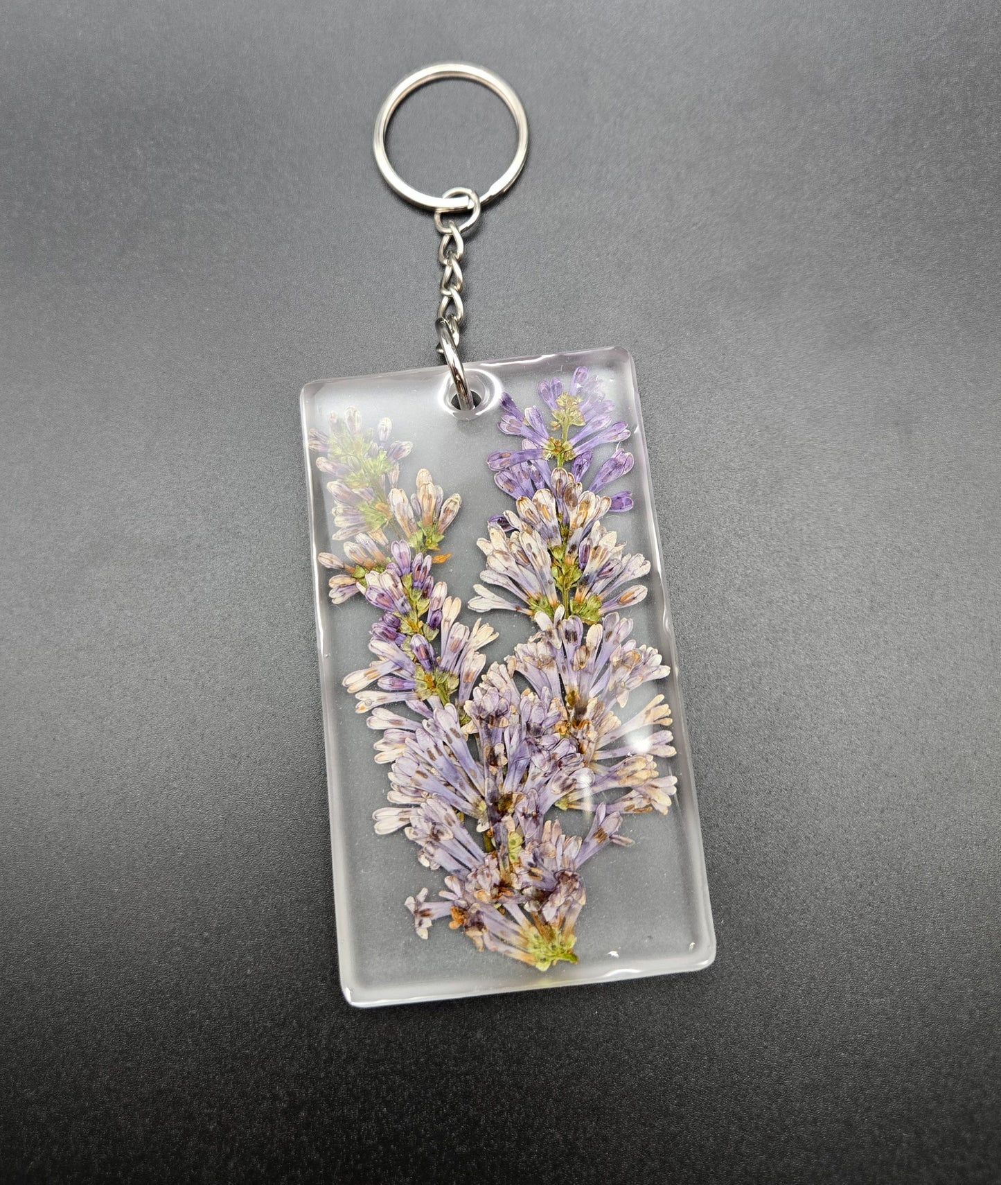 Floral Rectangle Keychains