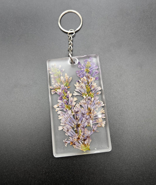 Floral Rectangle Keychains