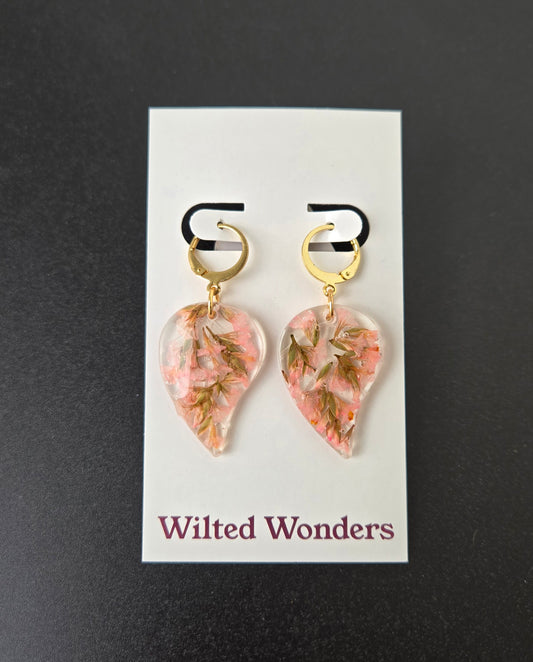 Medium Dangle Earrings - Leaf Shape