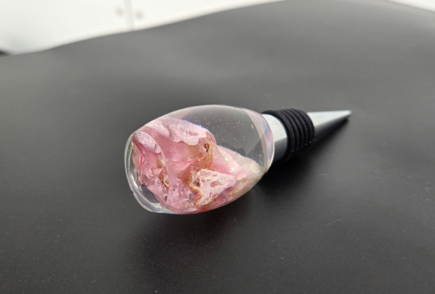 Pink Snapdragon Wine Stopper