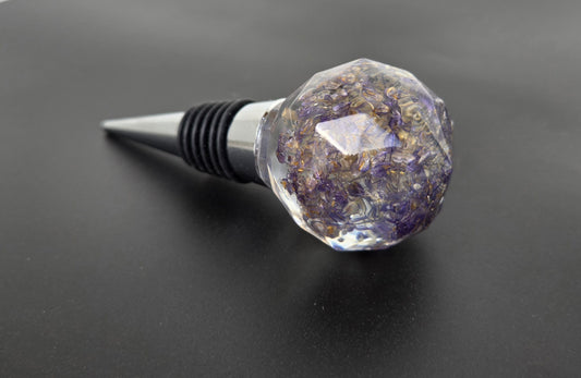 Purple Flower Wine Stopper