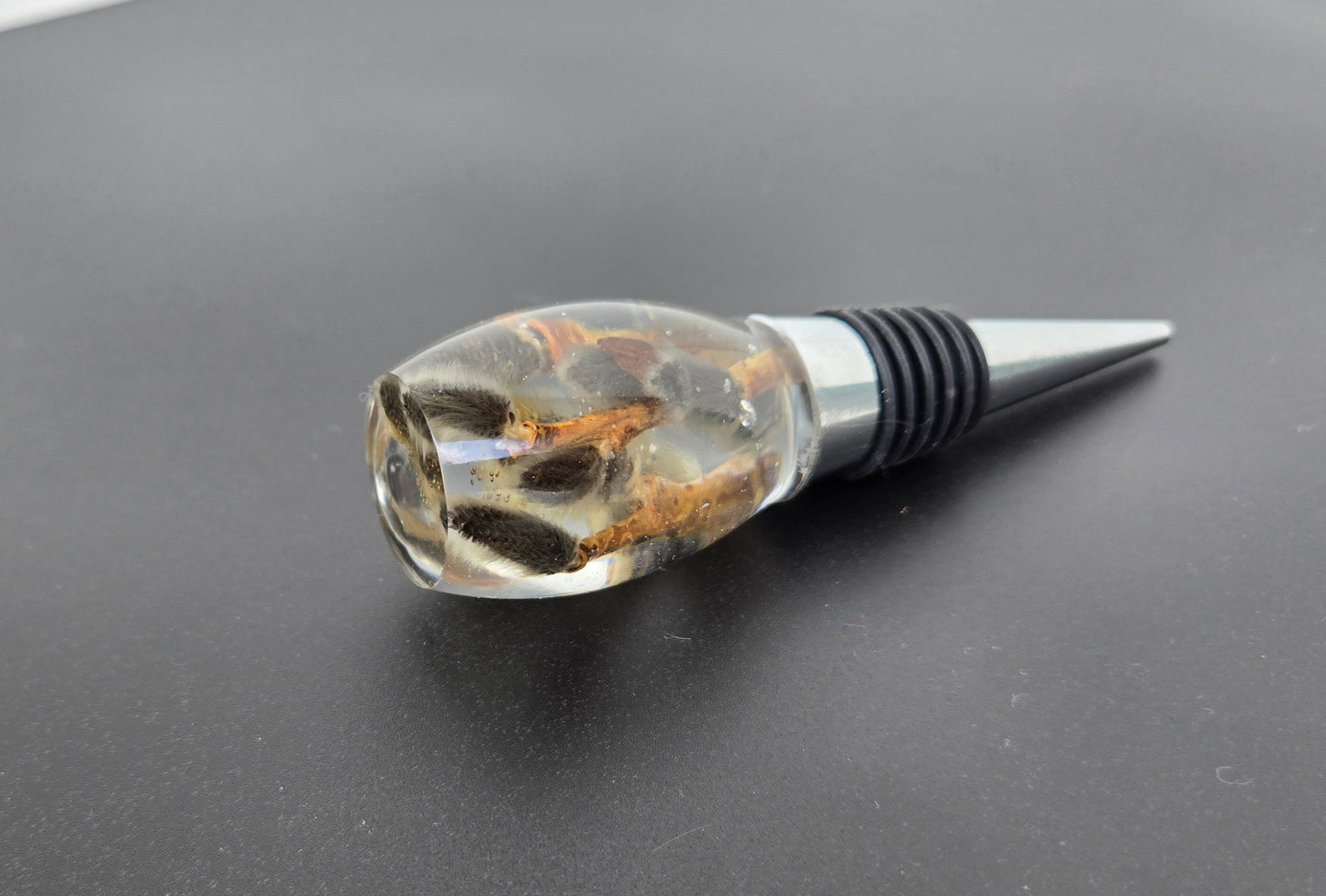 Oval Pussy Willow Wine Stopper