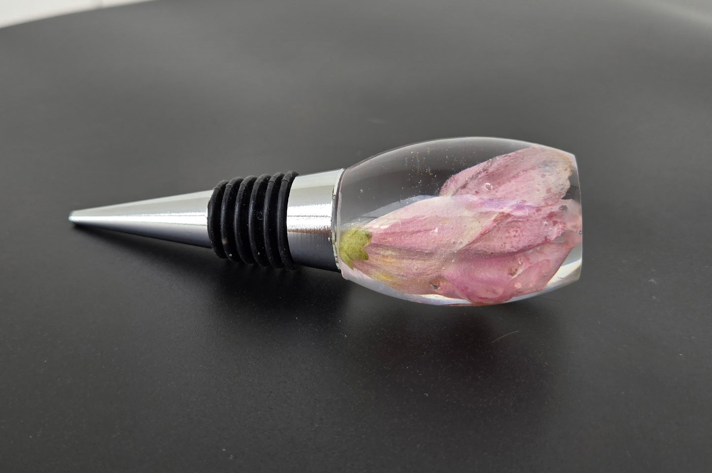 Pink Snapdragon Wine Stopper