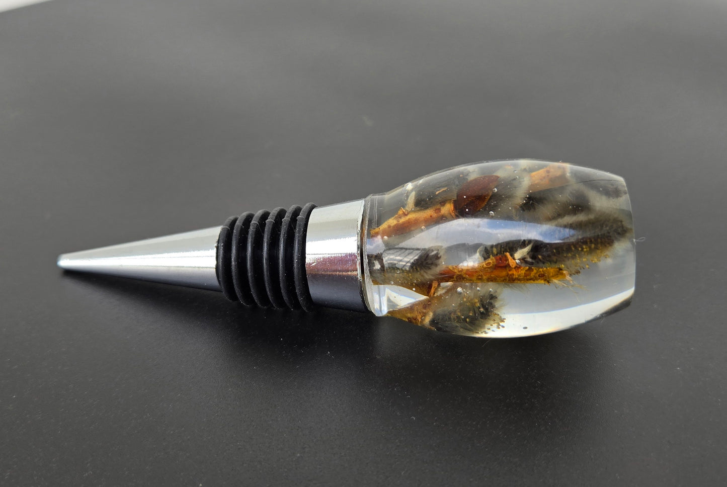 Oval Pussy Willow Wine Stopper