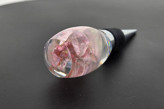 Pink Snapdragon Wine Stopper