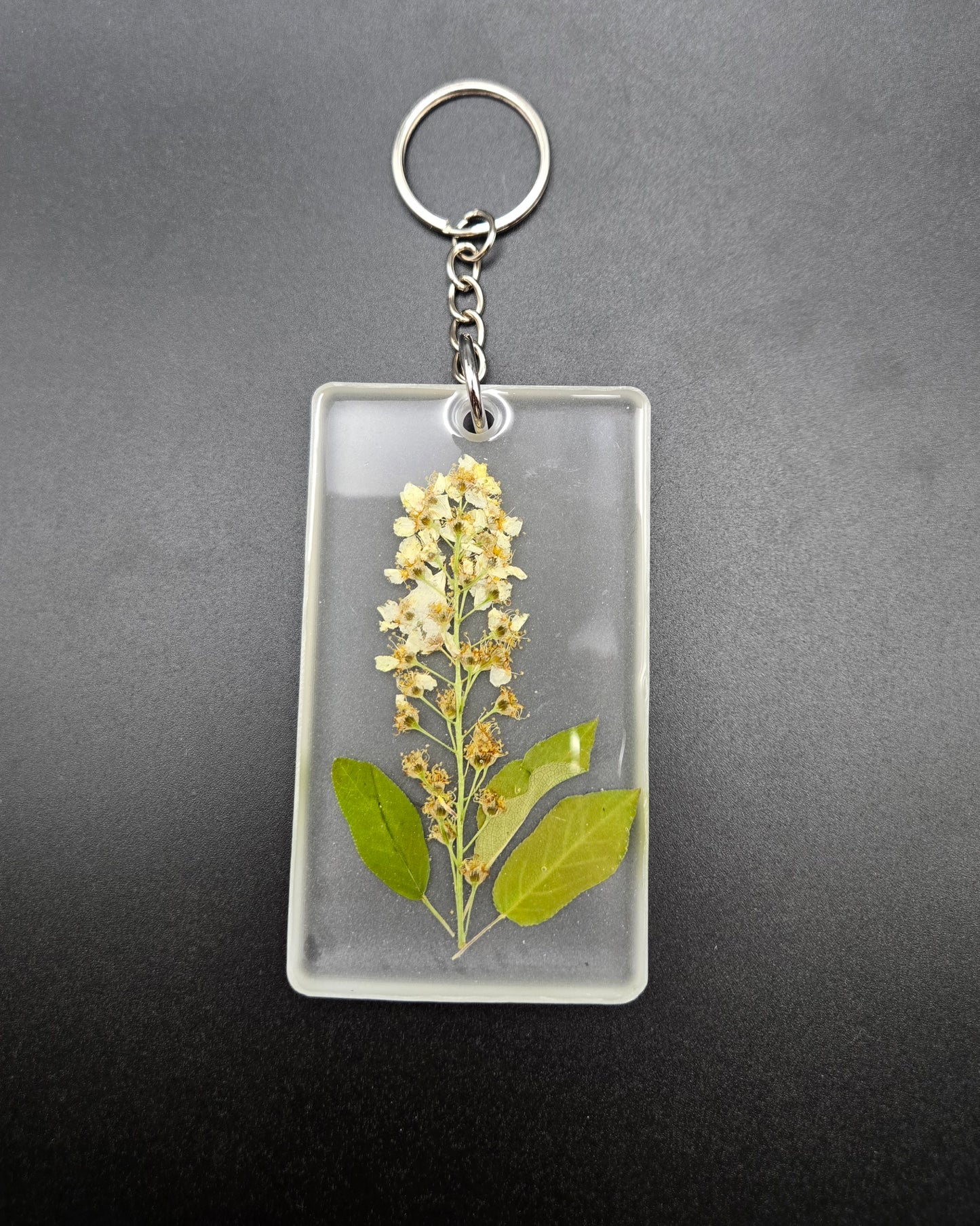 Floral Rectangle Keychains