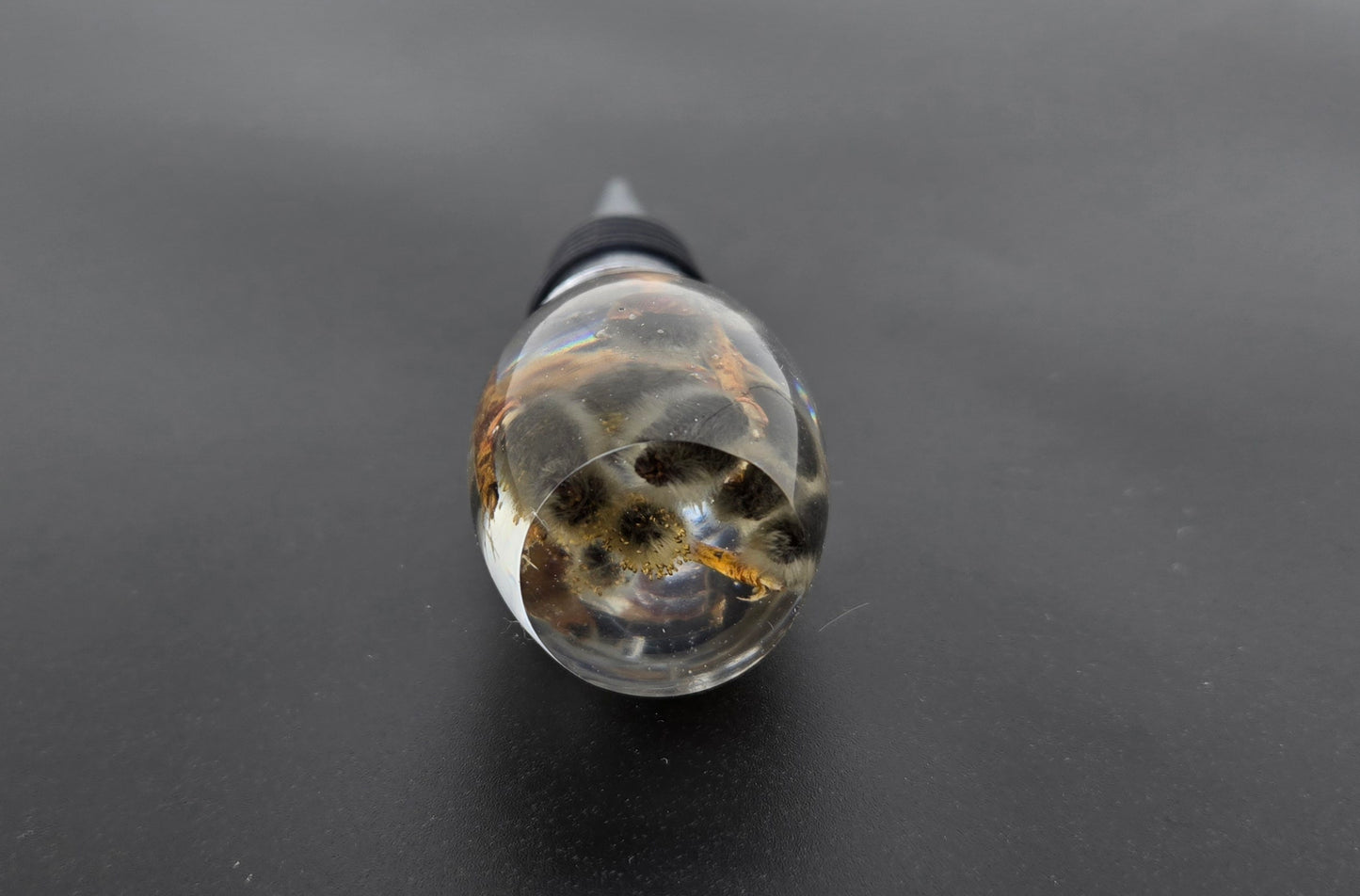 Oval Pussy Willow Wine Stopper