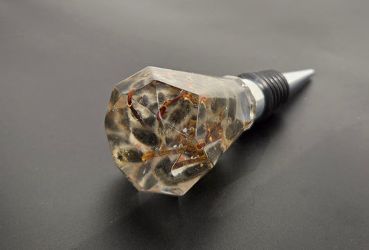 Rounded Crystal Pussy Willow Wine Stopper