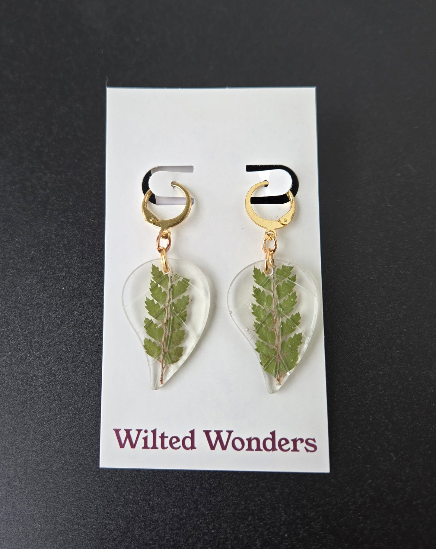Medium Dangle Earrings - Leaf Shape