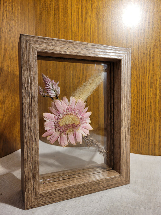 Rustic pink floral frame