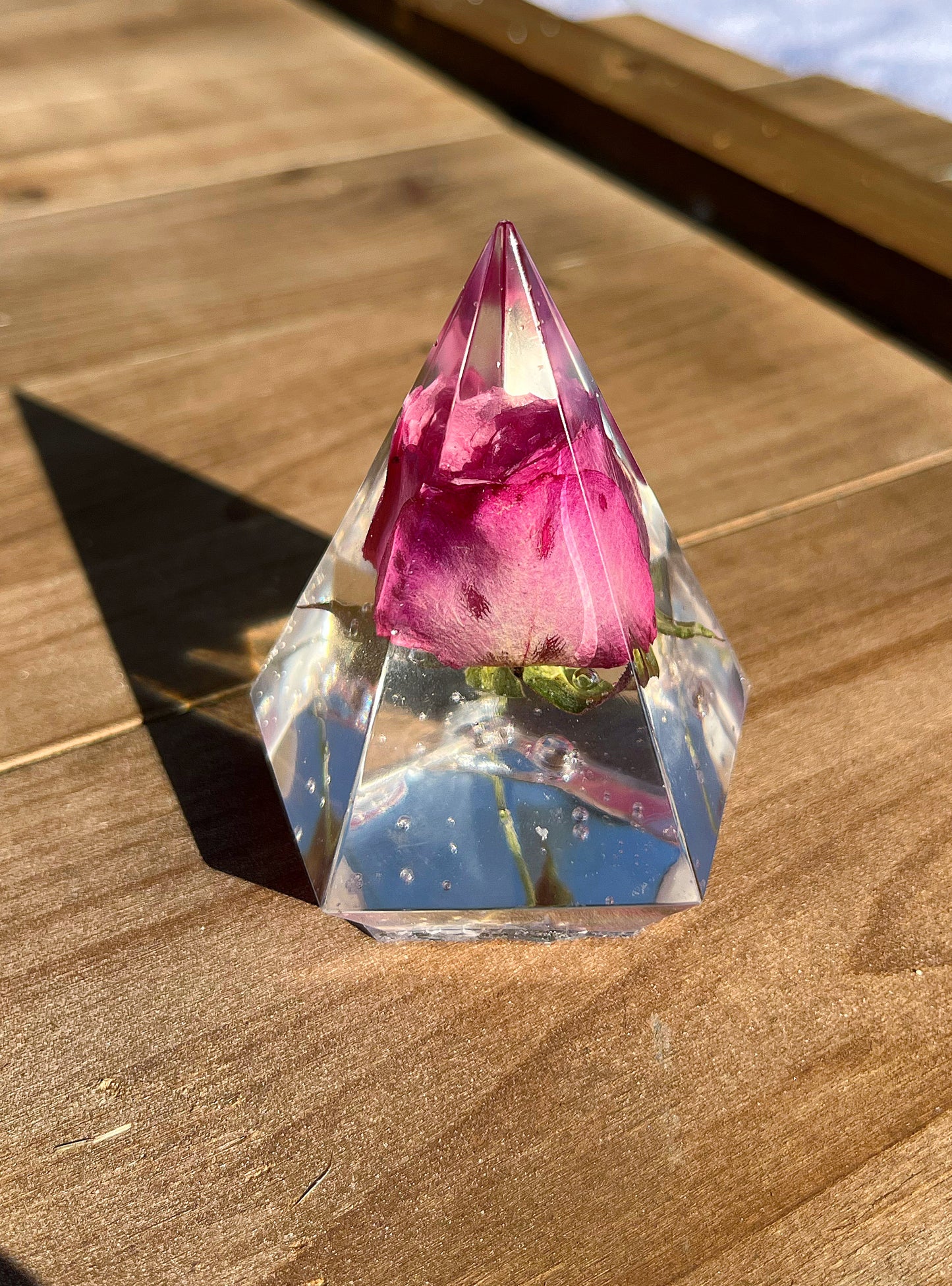 Small Pink Rose Ring Holder