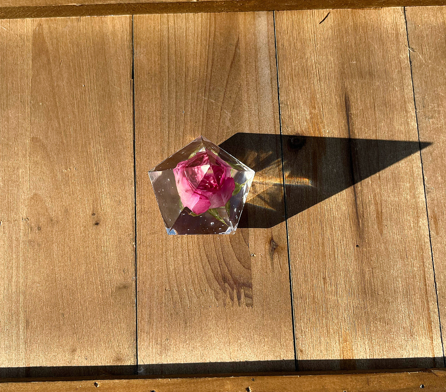 Small Pink Rose Ring Holder