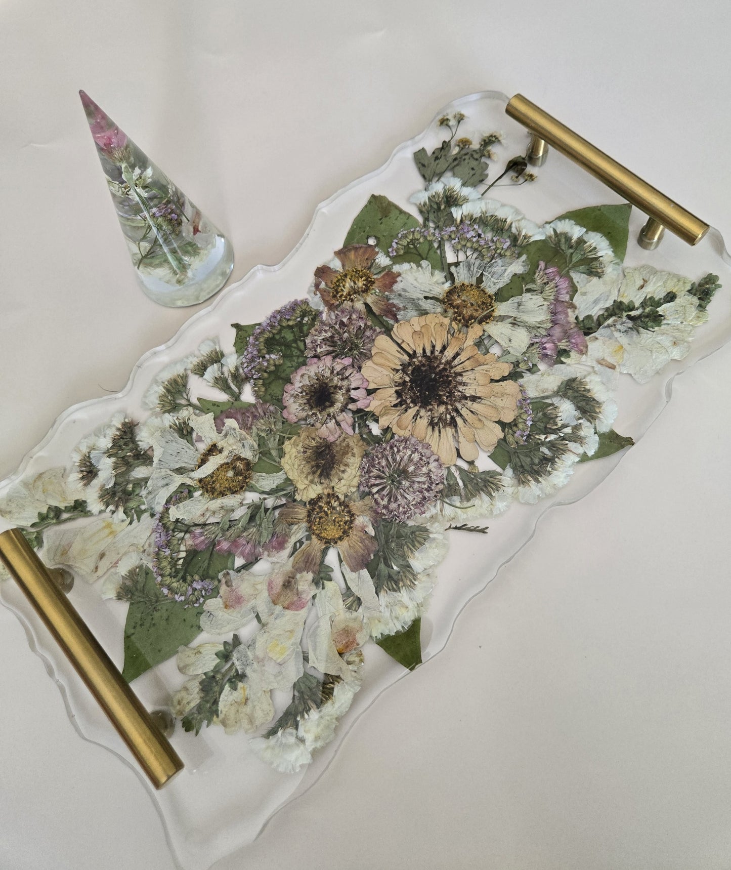 Small Rigid Floral Tray with Handles