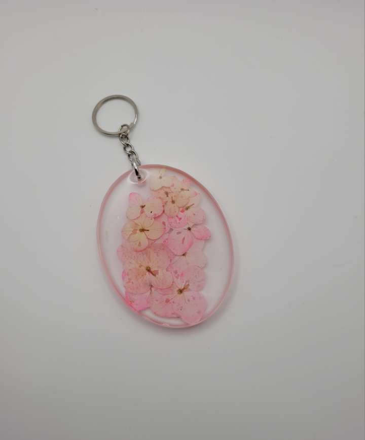 Floral Oval Keychains