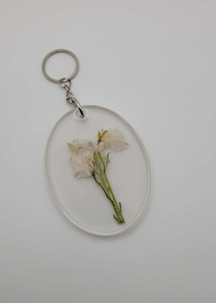 Floral Oval Keychains