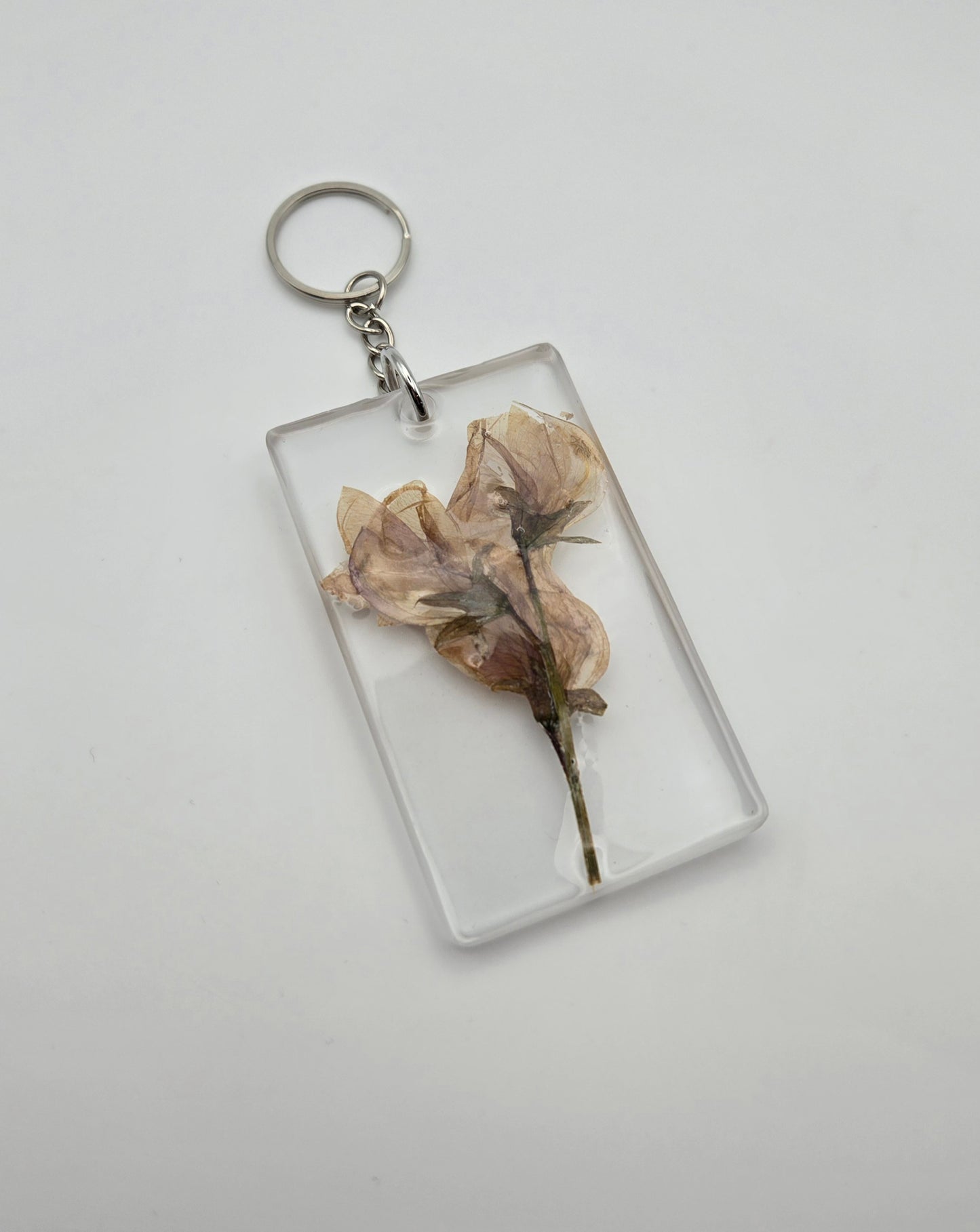 Floral Rectangle Keychains