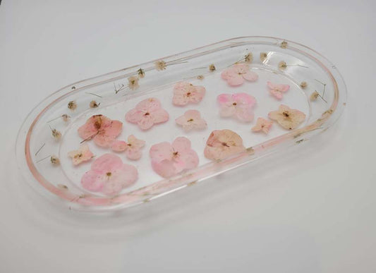 Pink Hydrangea Jewelry Dish