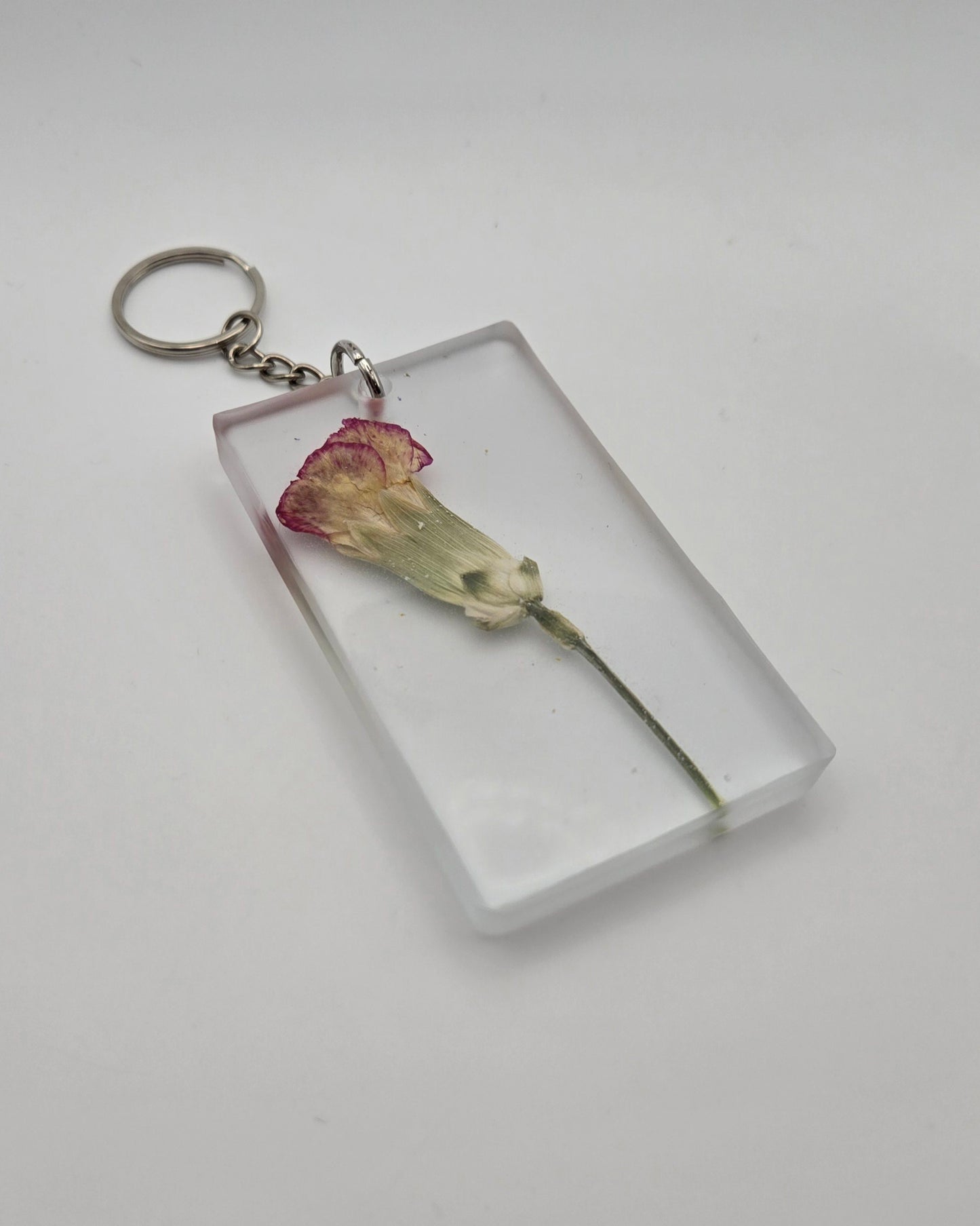 Floral Rectangle Keychains