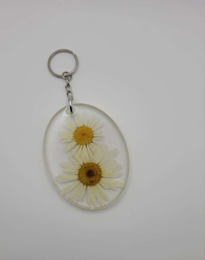 Floral Oval Keychains