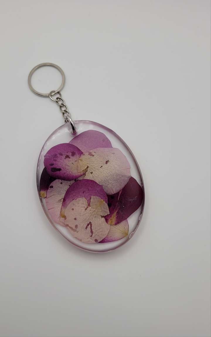 Floral Oval Keychains