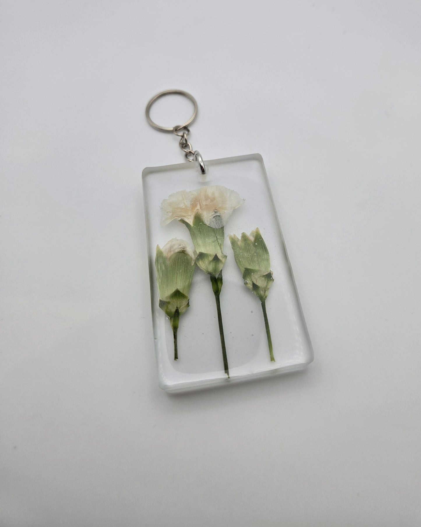 Floral Rectangle Keychains